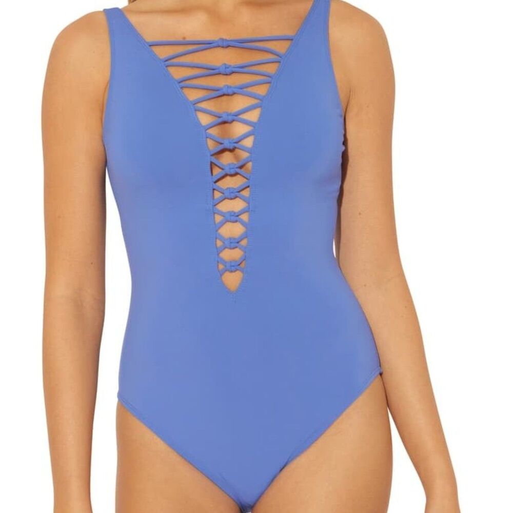 Bleu Rod Beattie Let's Get Knotty One Piece Swimsuit Sz. 12
